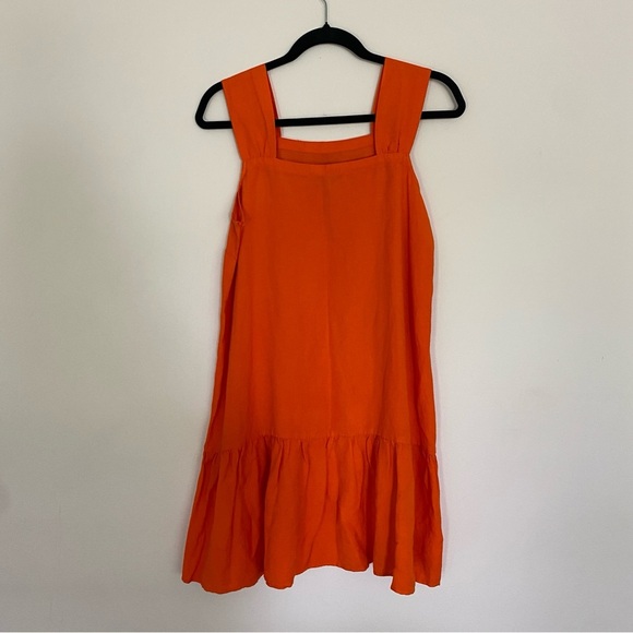 Loft Orange Linen Blend Mini Dress - Picture 3 of 6
